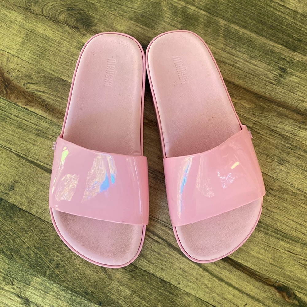 Melissa Kids Pink Slide Sandals